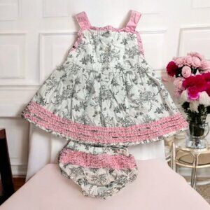 Calvin Klein Infant Size 6-9 Months Dress and Diaper Cover